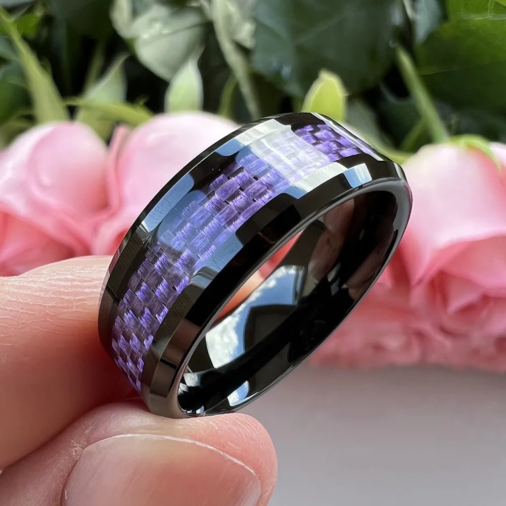 8mm Tungsten Steel Carbide Wedding Band for Men and Women - BritShade