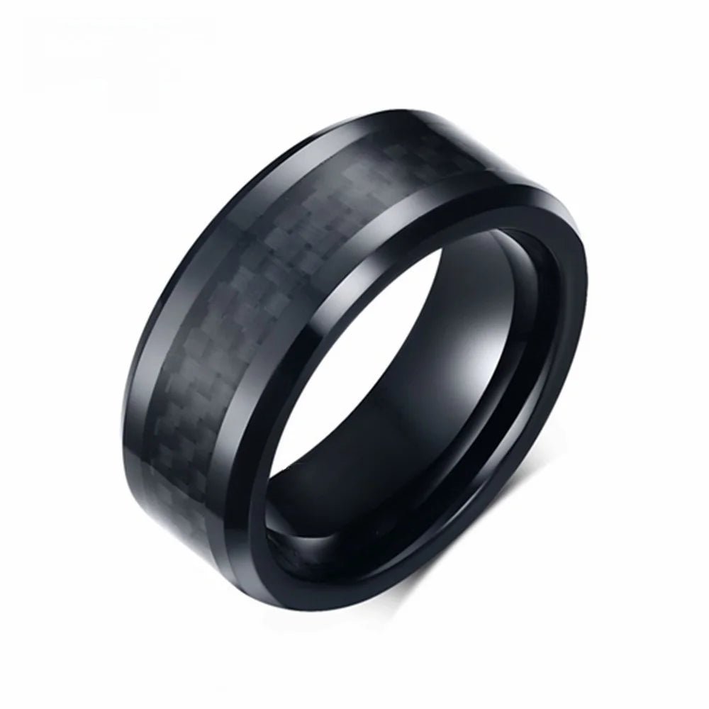 8mm Tungsten Steel Carbide Wedding Band for Men and Women - BritShade