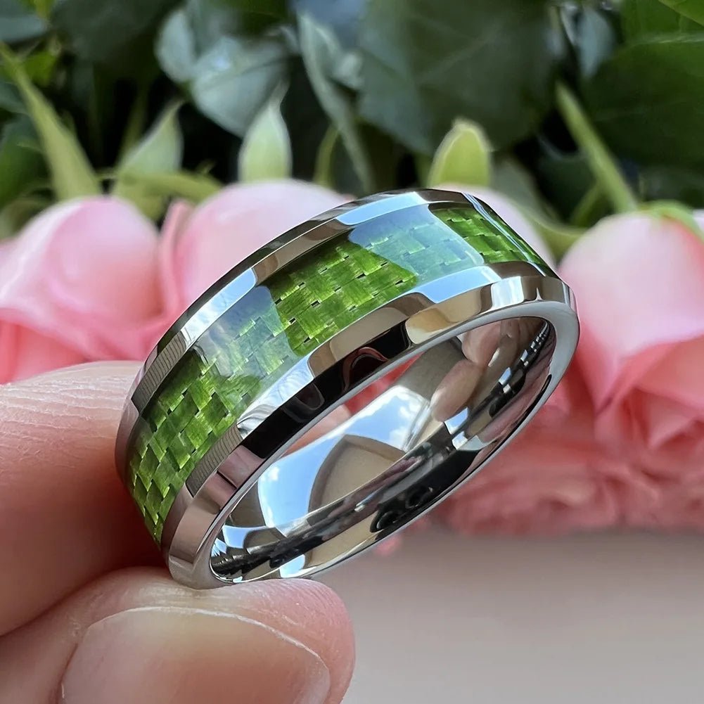 8mm Tungsten Steel Carbide Wedding Band for Men and Women - BritShade