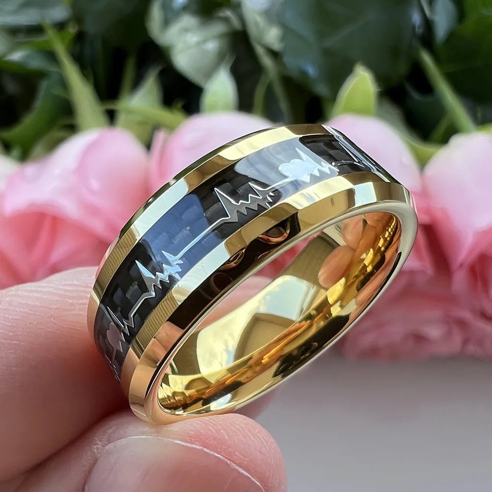 8mm Tungsten Steel Carbide Wedding Band for Men and Women - BritShade