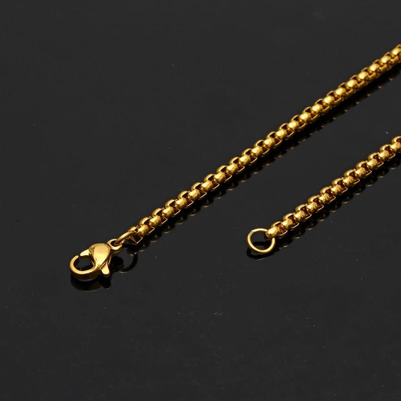 A bold black chain necklace crafted from premium stainless steel — perfect for men who value strength, confidence, and refined style. - BritShade
