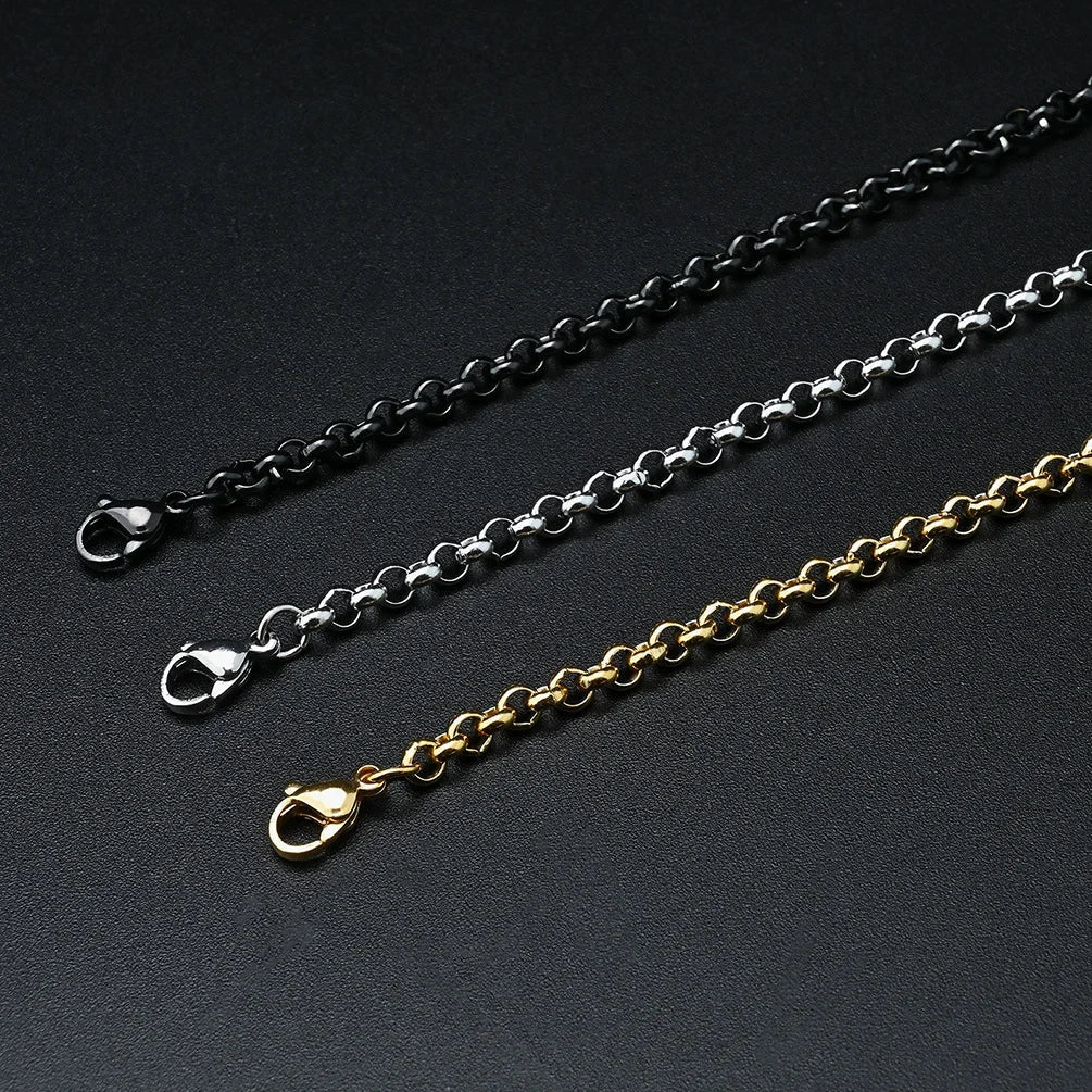 A bold black chain necklace crafted from premium stainless steel — perfect for men who value strength, confidence, and refined style. - BritShade