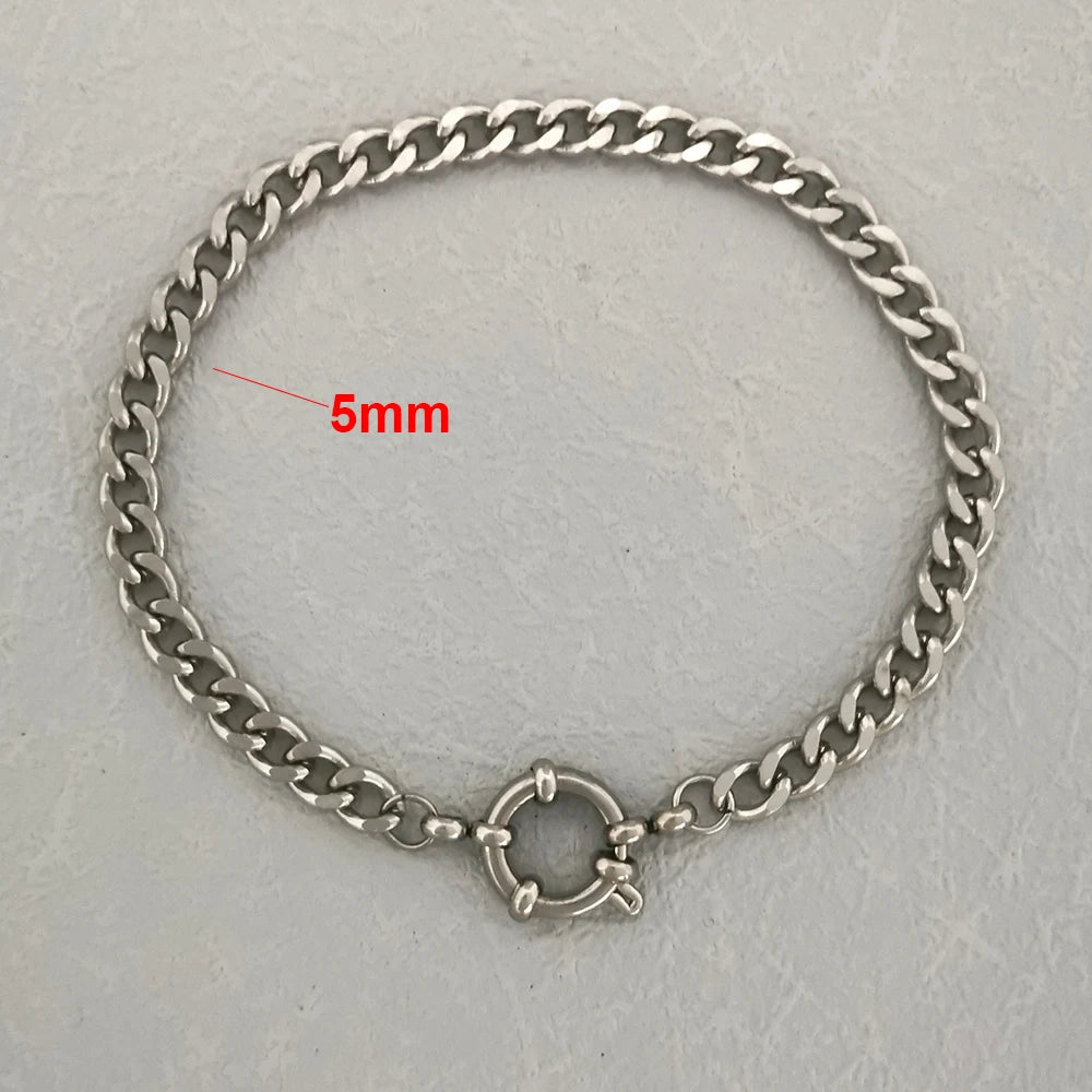 Anchor Clasp Bracelet for Women and Men, Stainless Steel Twisted Rope Chain - BritShade