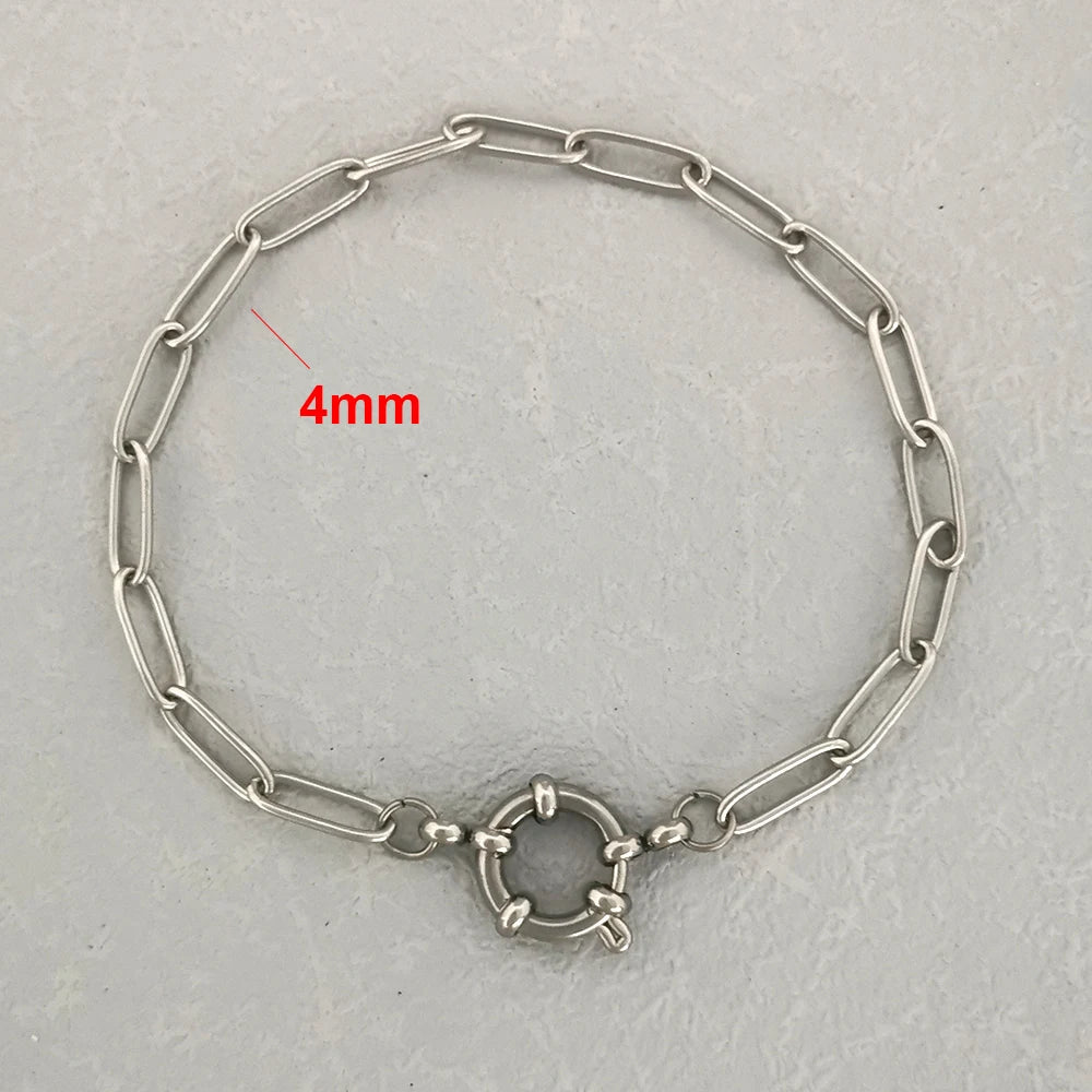 Anchor Clasp Bracelet for Women and Men, Stainless Steel Twisted Rope Chain - BritShade
