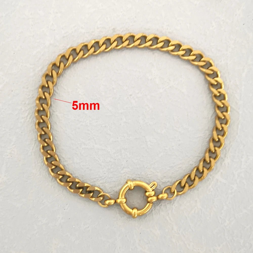 Anchor Clasp Bracelet for Women and Men, Stainless Steel Twisted Rope Chain - BritShade