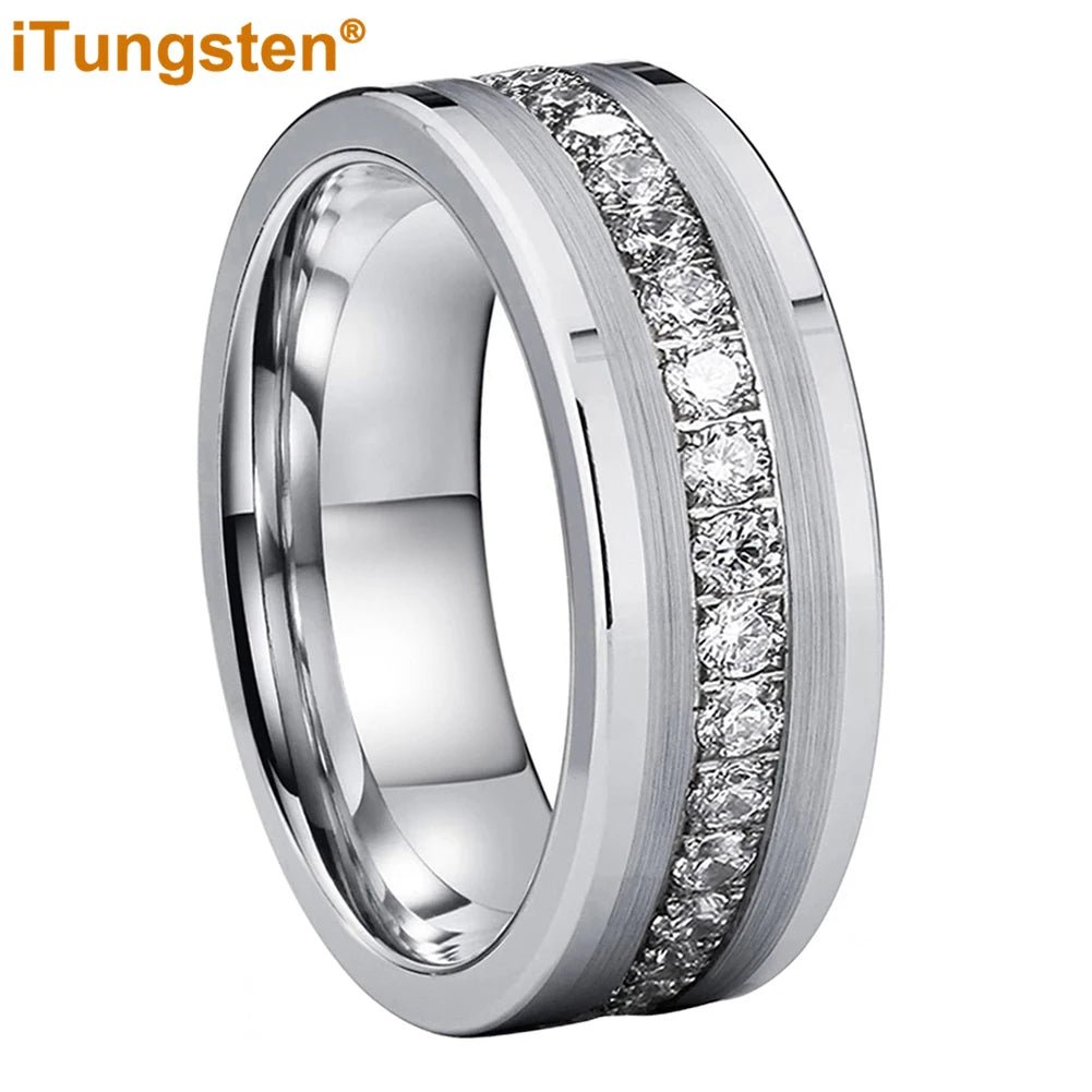 Black Onyx Tungsten Ring – Bold Elegance for Men - BritShade