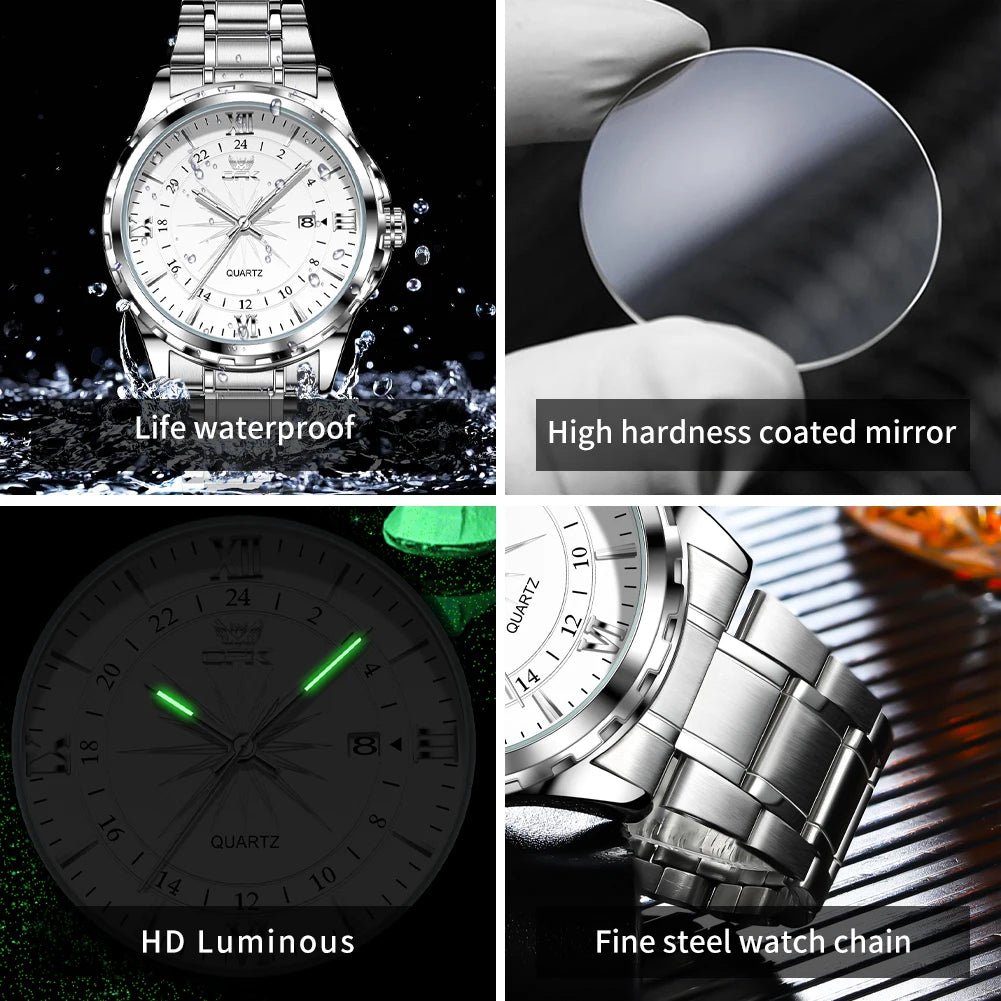 Brand Steel Belt Dual Calendar Men's Quartz Watch - BritShade