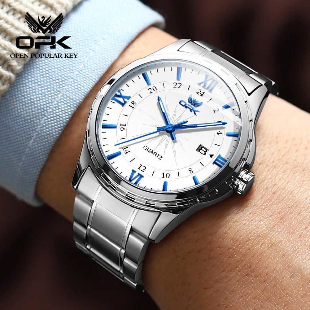 Brand Steel Belt Dual Calendar Men's Quartz Watch - BritShade