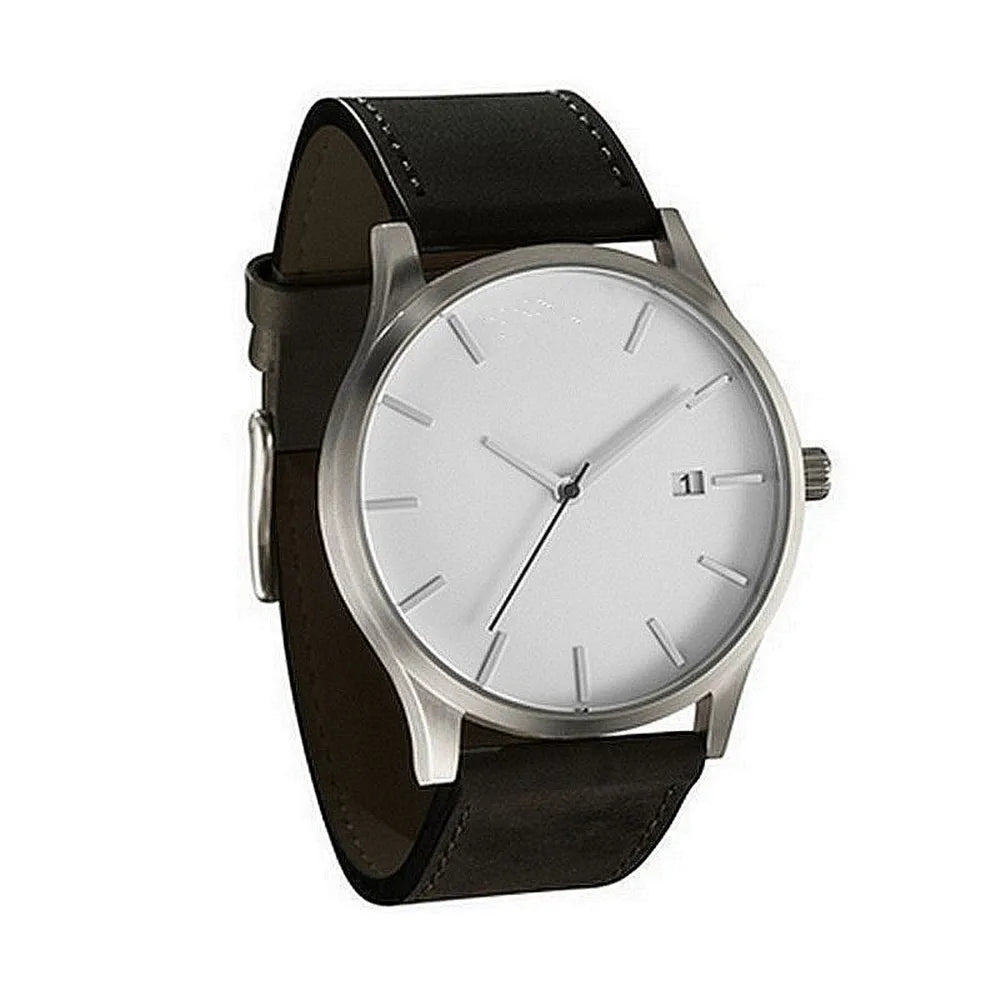 Couple Fashion Leather Band Quartz Watch – Elegant Business Style - BritShade
