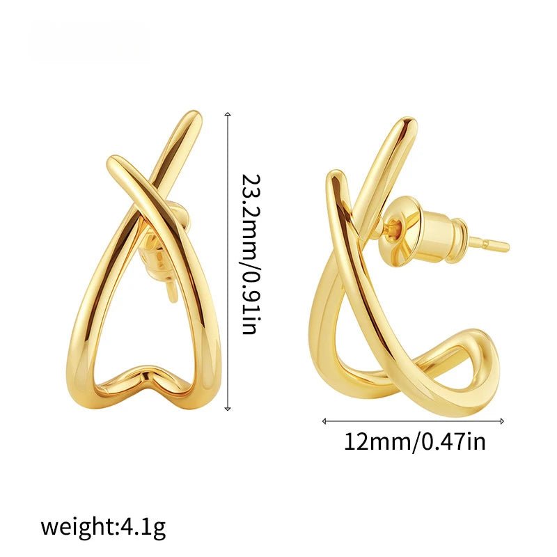 Cross earrings for women and girls, simple and delicate minimalist accessories - BritShade
