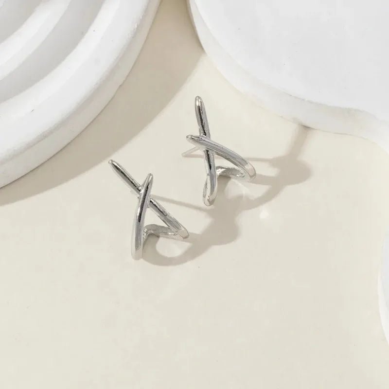 Cross earrings for women and girls, simple and delicate minimalist accessories - BritShade
