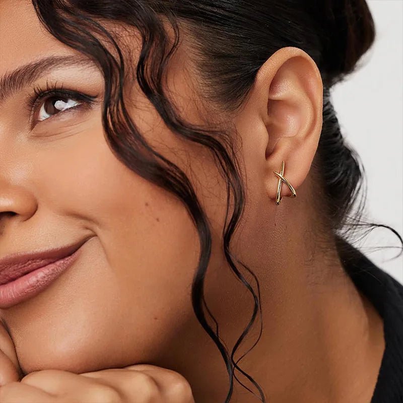 Cross earrings for women and girls, simple and delicate minimalist accessories - BritShade