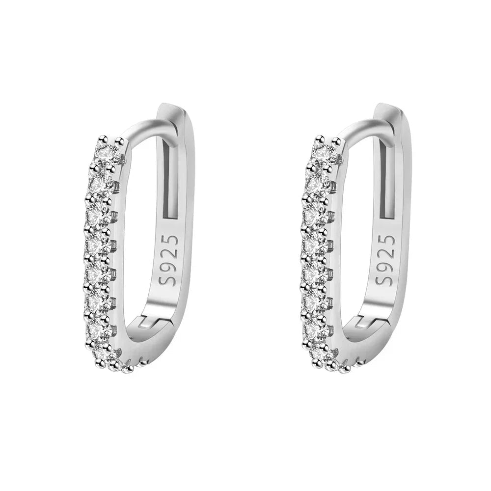 Crystal circular hoop earrings - BritShade