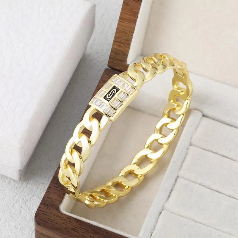 Diamond filled ring, unisex ring bracelet - BritShade