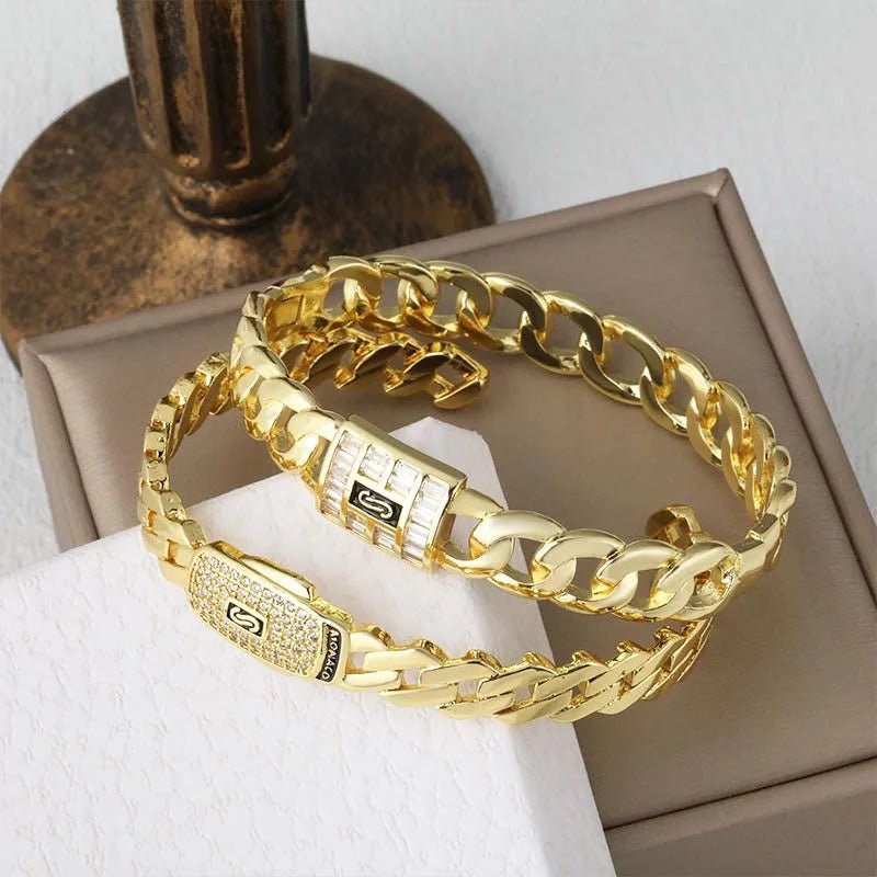 Diamond filled ring, unisex ring bracelet - BritShade