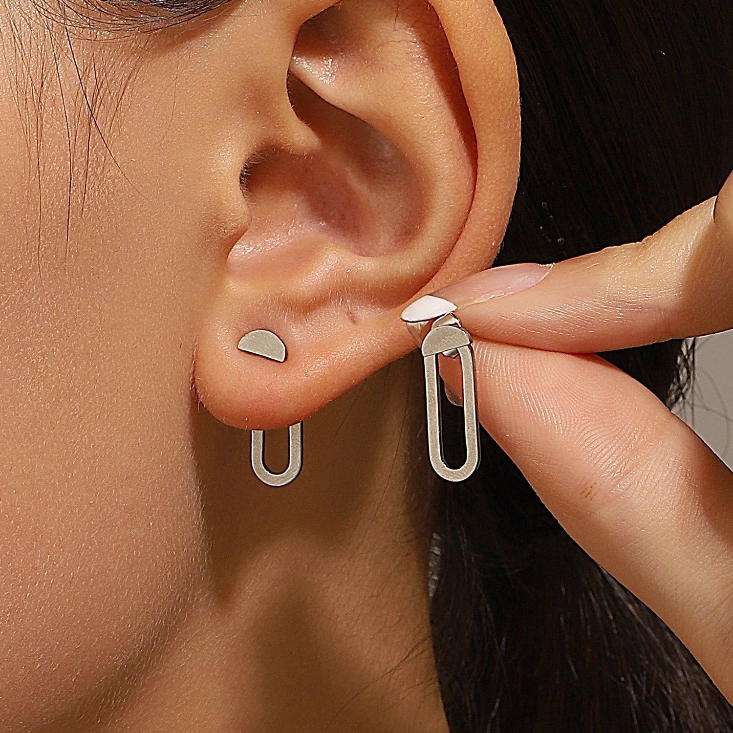 Earrings with detachable triangles - BritShade