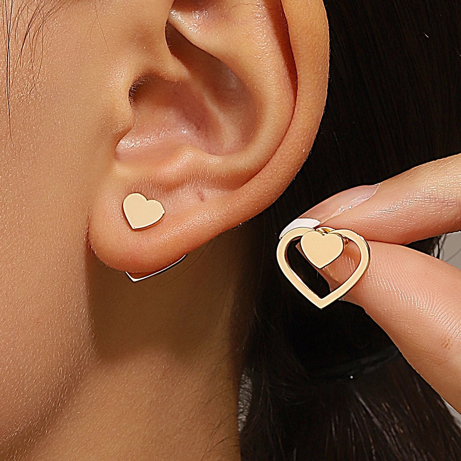 Earrings with detachable triangles - BritShade