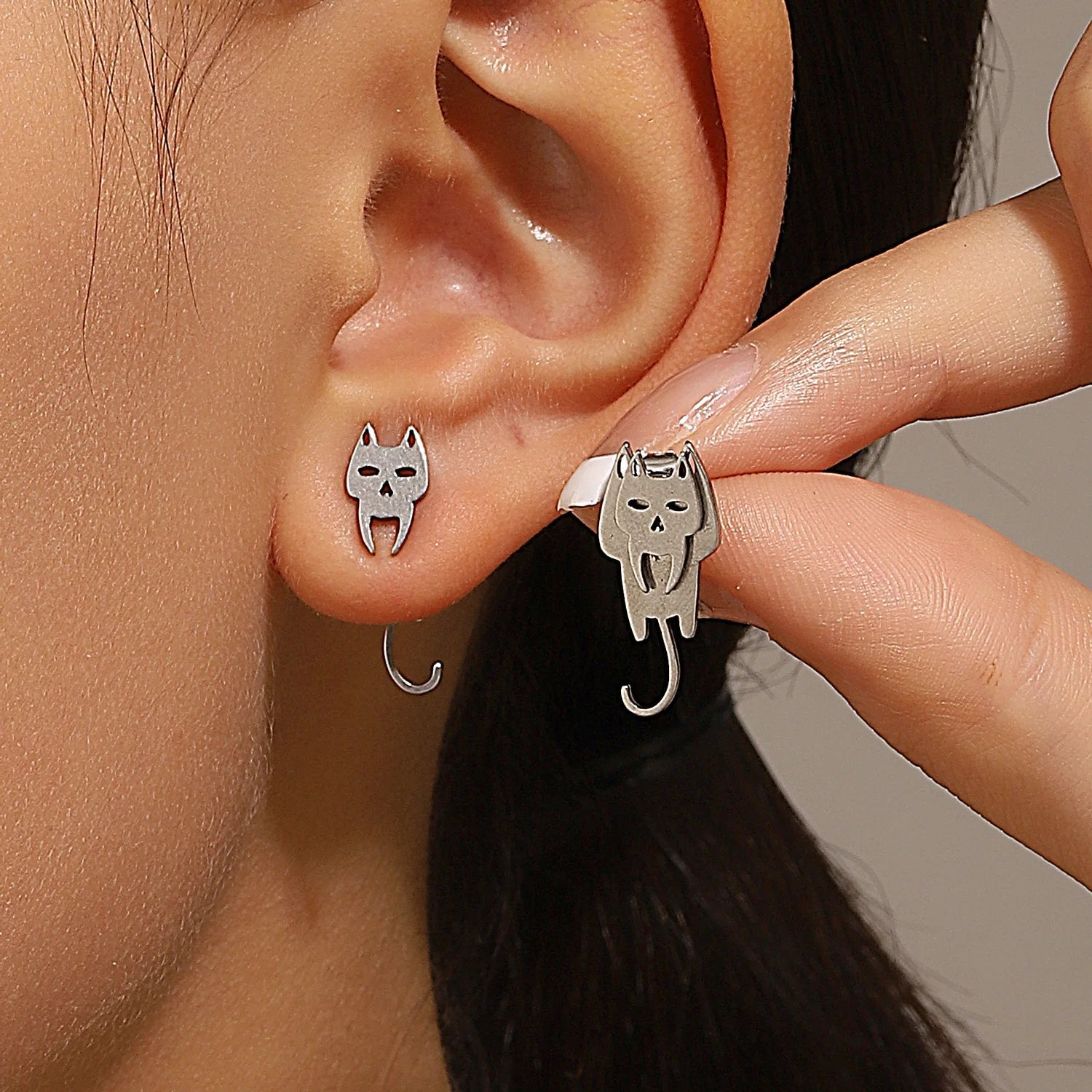 Earrings with detachable triangles - BritShade