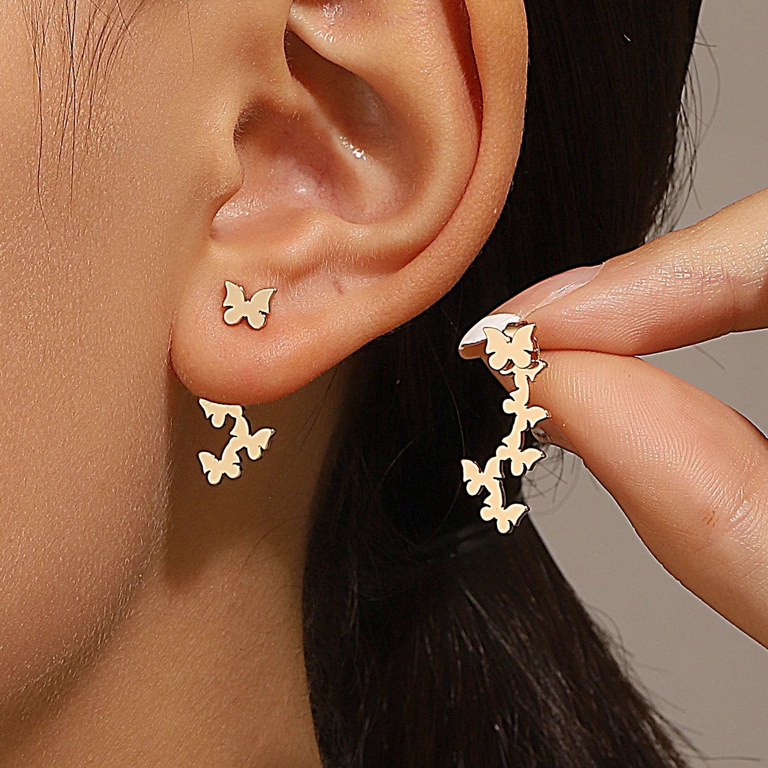 Earrings with detachable triangles - BritShade