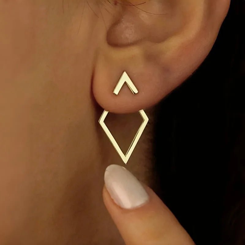 Earrings with detachable triangles - BritShade