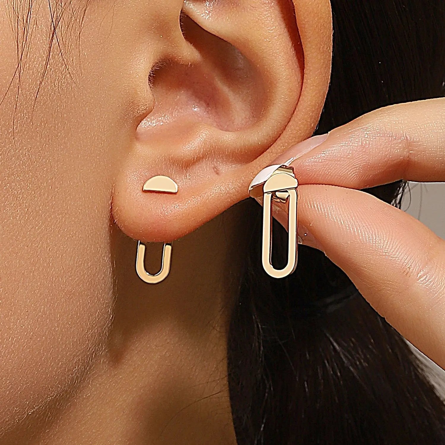 Earrings with detachable triangles - BritShade