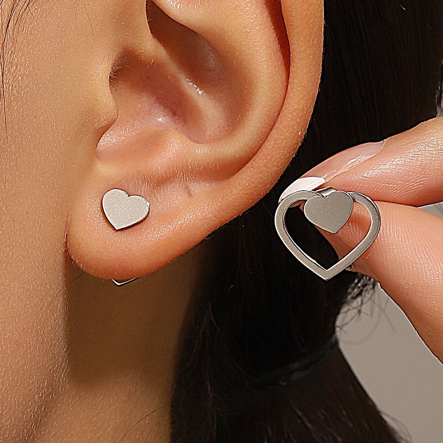 Earrings with detachable triangles - BritShade