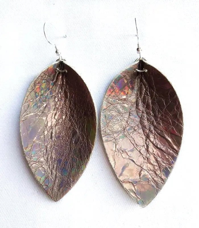 Genuine leather earrings for women - BritShade