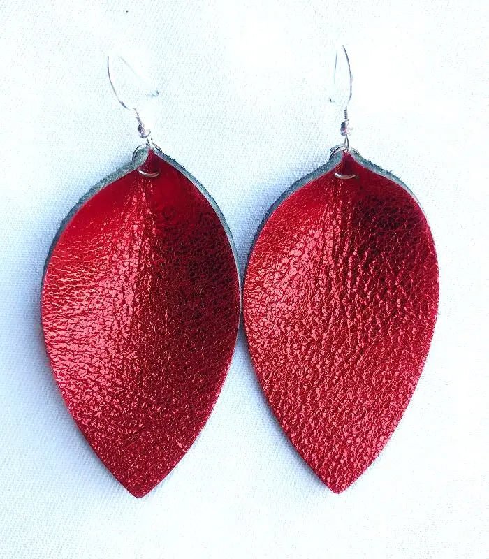 Genuine leather earrings for women - BritShade