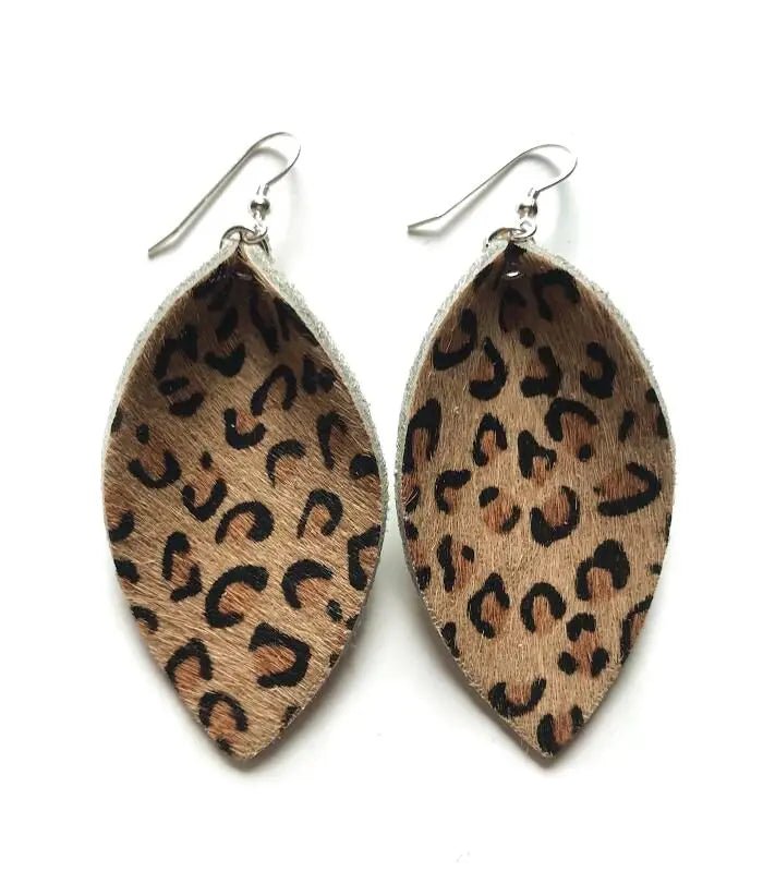 Genuine leather earrings for women - BritShade