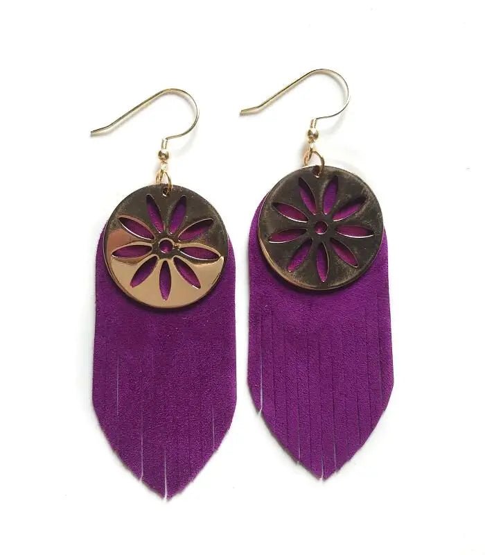 Genuine leather earrings for women - BritShade