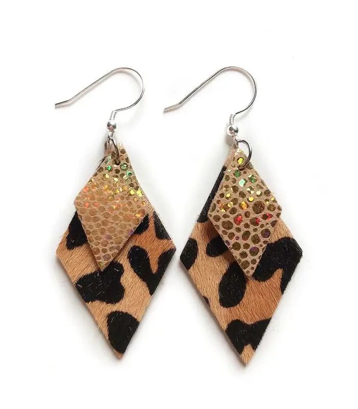 Genuine leather earrings for women - BritShade