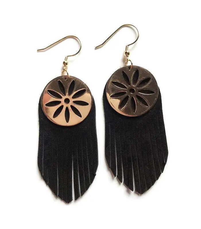Genuine leather earrings for women - BritShade