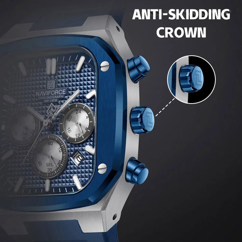 Luxury Men Watches Fashion Casual Waterproof Date Quartz Wristwatches Silicone Strap Luminous Clock - BritShade