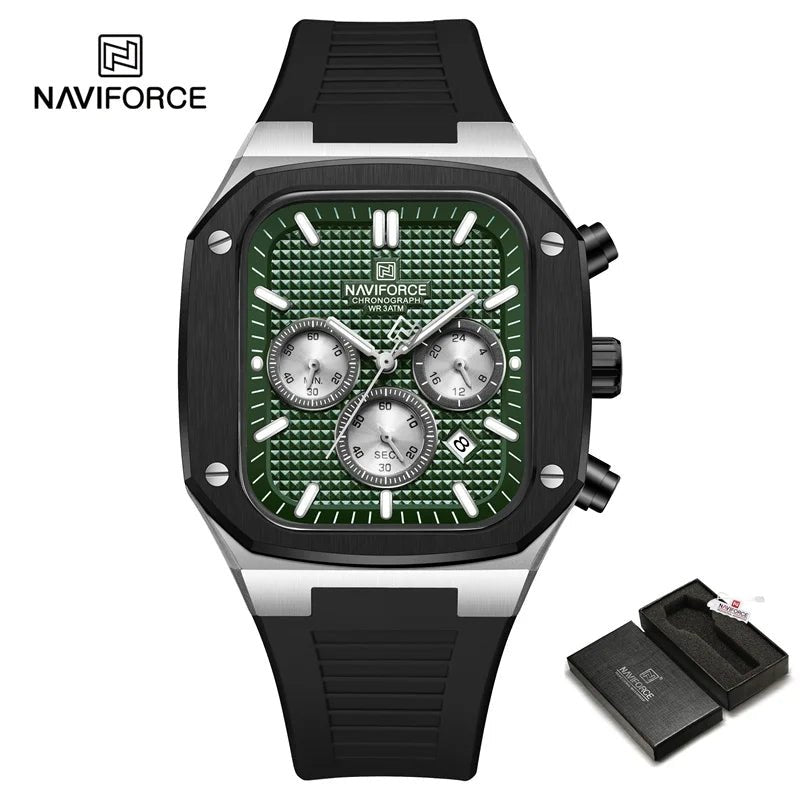 Luxury Men Watches Fashion Casual Waterproof Date Quartz Wristwatches Silicone Strap Luminous Clock - BritShade