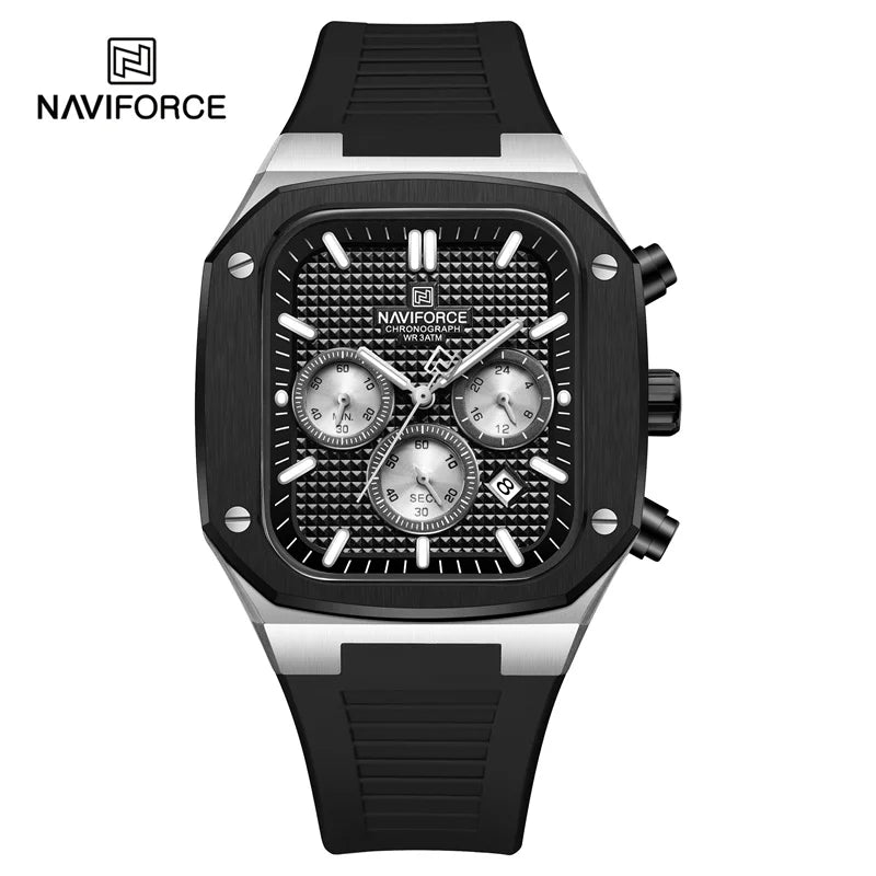 Luxury Men Watches Fashion Casual Waterproof Date Quartz Wristwatches Silicone Strap Luminous Clock - BritShade