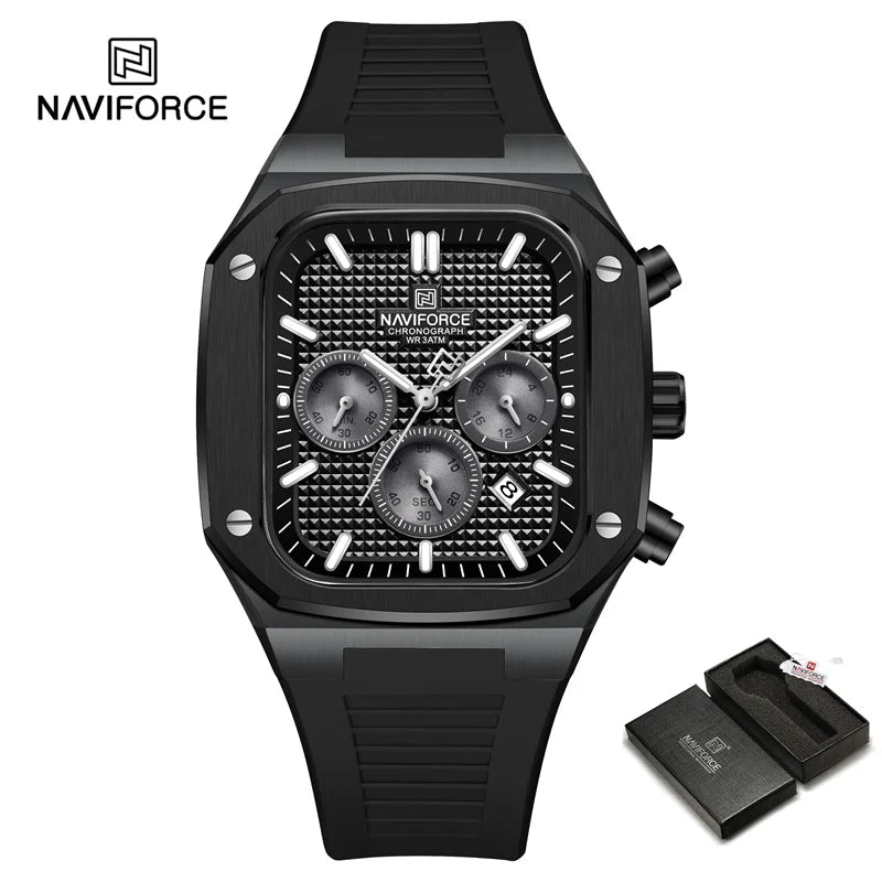 Luxury Men Watches Fashion Casual Waterproof Date Quartz Wristwatches Silicone Strap Luminous Clock - BritShade