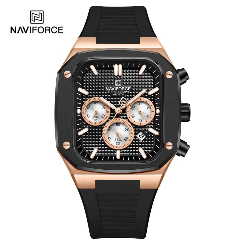 Luxury Men Watches Fashion Casual Waterproof Date Quartz Wristwatches Silicone Strap Luminous Clock - BritShade