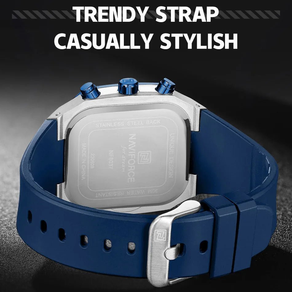 Luxury Men Watches Fashion Casual Waterproof Date Quartz Wristwatches Silicone Strap Luminous Clock - BritShade