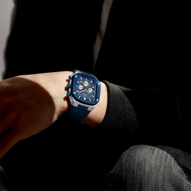 Luxury Men Watches Fashion Casual Waterproof Date Quartz Wristwatches Silicone Strap Luminous Clock - BritShade