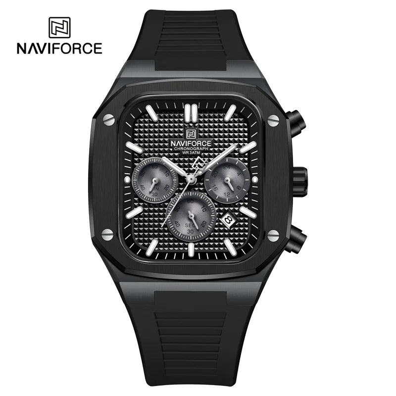 Luxury Men Watches Fashion Casual Waterproof Date Quartz Wristwatches Silicone Strap Luminous Clock - BritShade