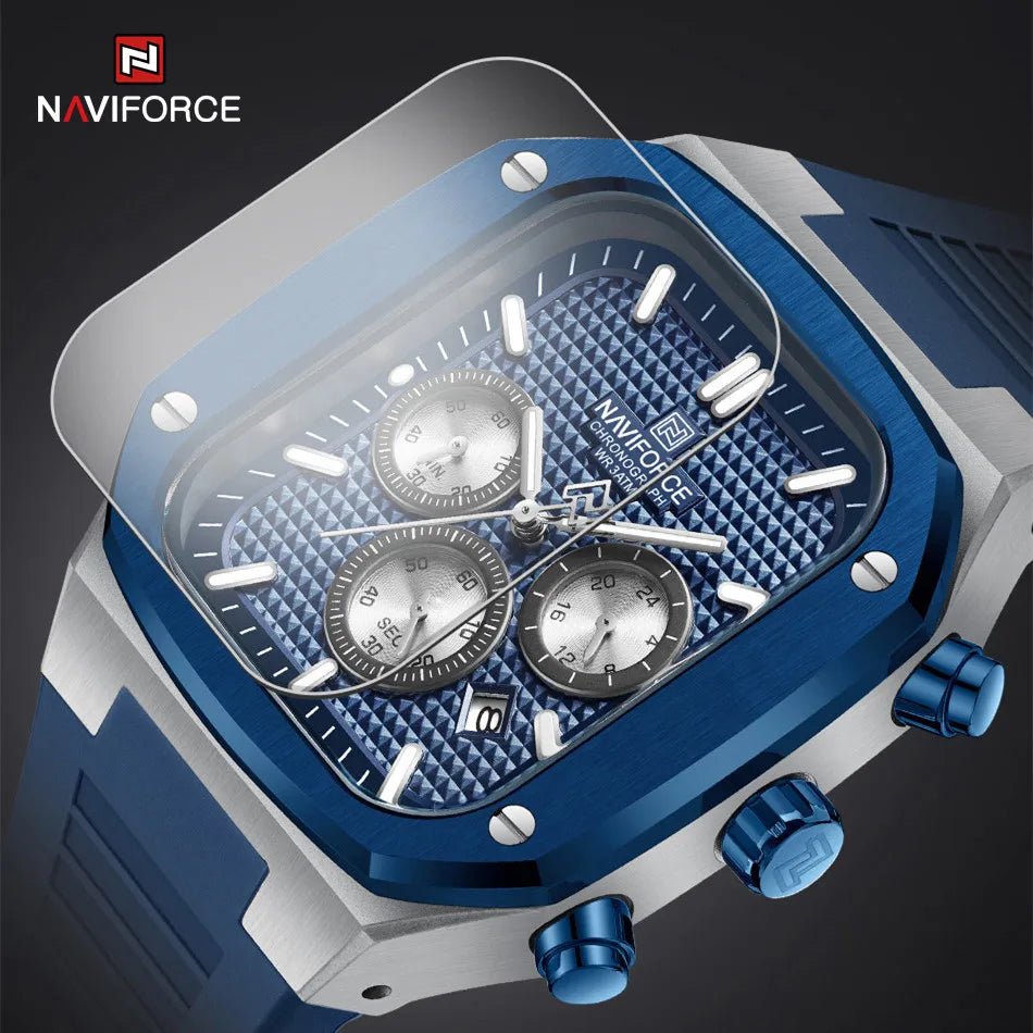 Luxury Men Watches Fashion Casual Waterproof Date Quartz Wristwatches Silicone Strap Luminous Clock - BritShade