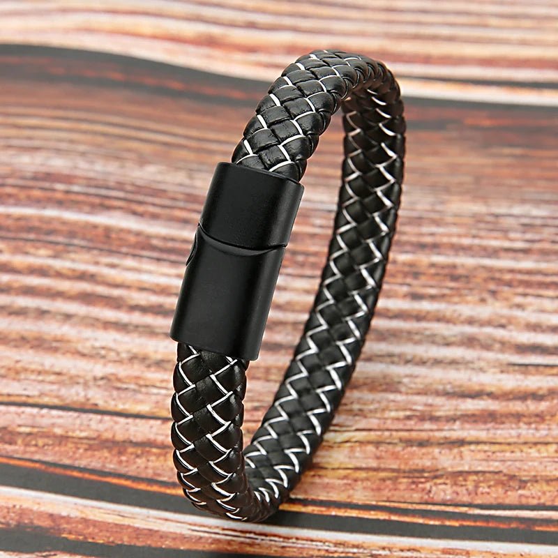 Mibrow 2026 Vintage Braided Leather Bracelet - BritShade