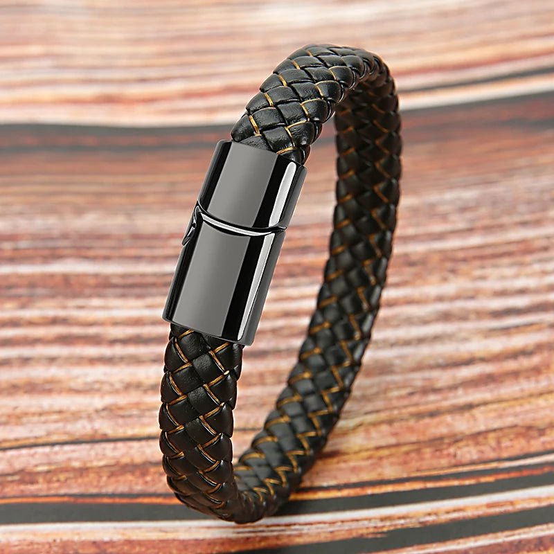 Mibrow 2026 Vintage Braided Leather Bracelet - BritShade