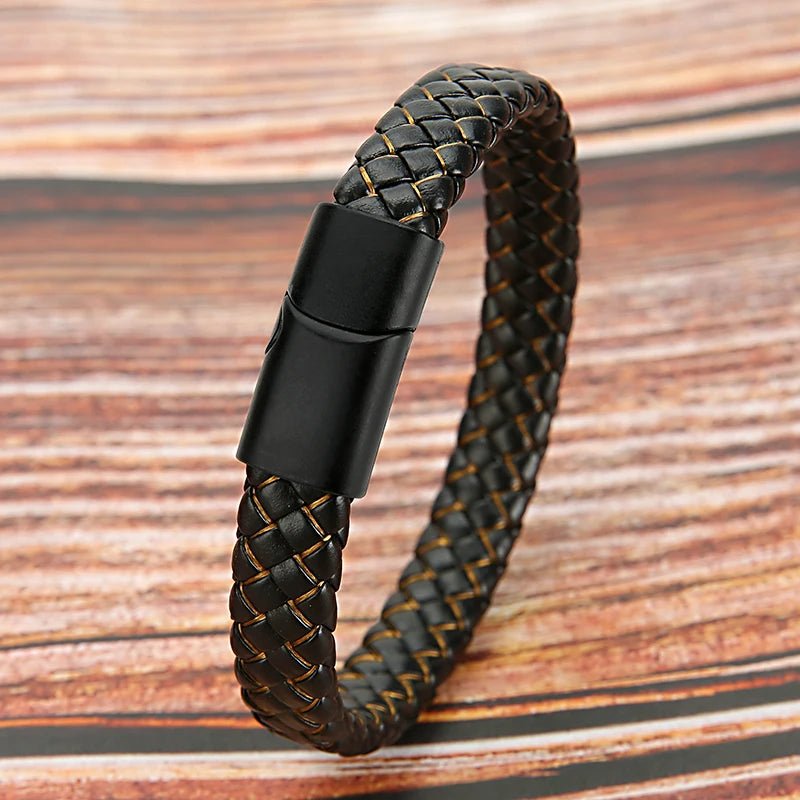 Mibrow 2026 Vintage Braided Leather Bracelet - BritShade
