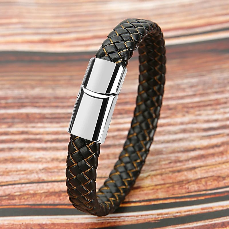 Mibrow 2026 Vintage Braided Leather Bracelet - BritShade