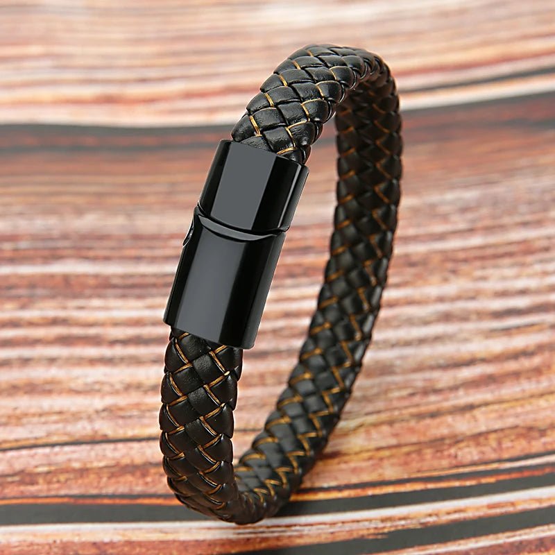 Mibrow 2026 Vintage Braided Leather Bracelet - BritShade