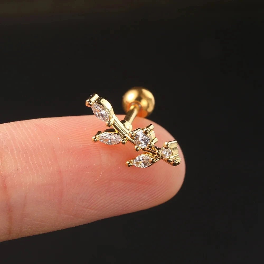 moon leaf earring, helix, tower, 2026 - BritShade