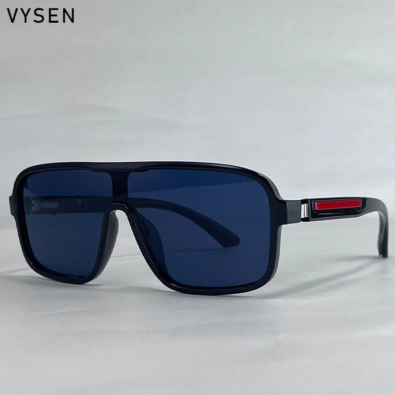 Oversized Polarized Rectangle Steampunk Sunglasses – 2025 Luxury Vintage Shield - BritShade