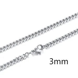 Personalized Beaded Cuban Chain Necklace – Custom Name Stainless Steel for Men - BritShade