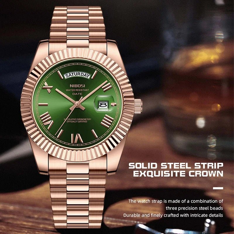 Quartz watches, luxury men's watches with date display and fashionable luminous - BritShade